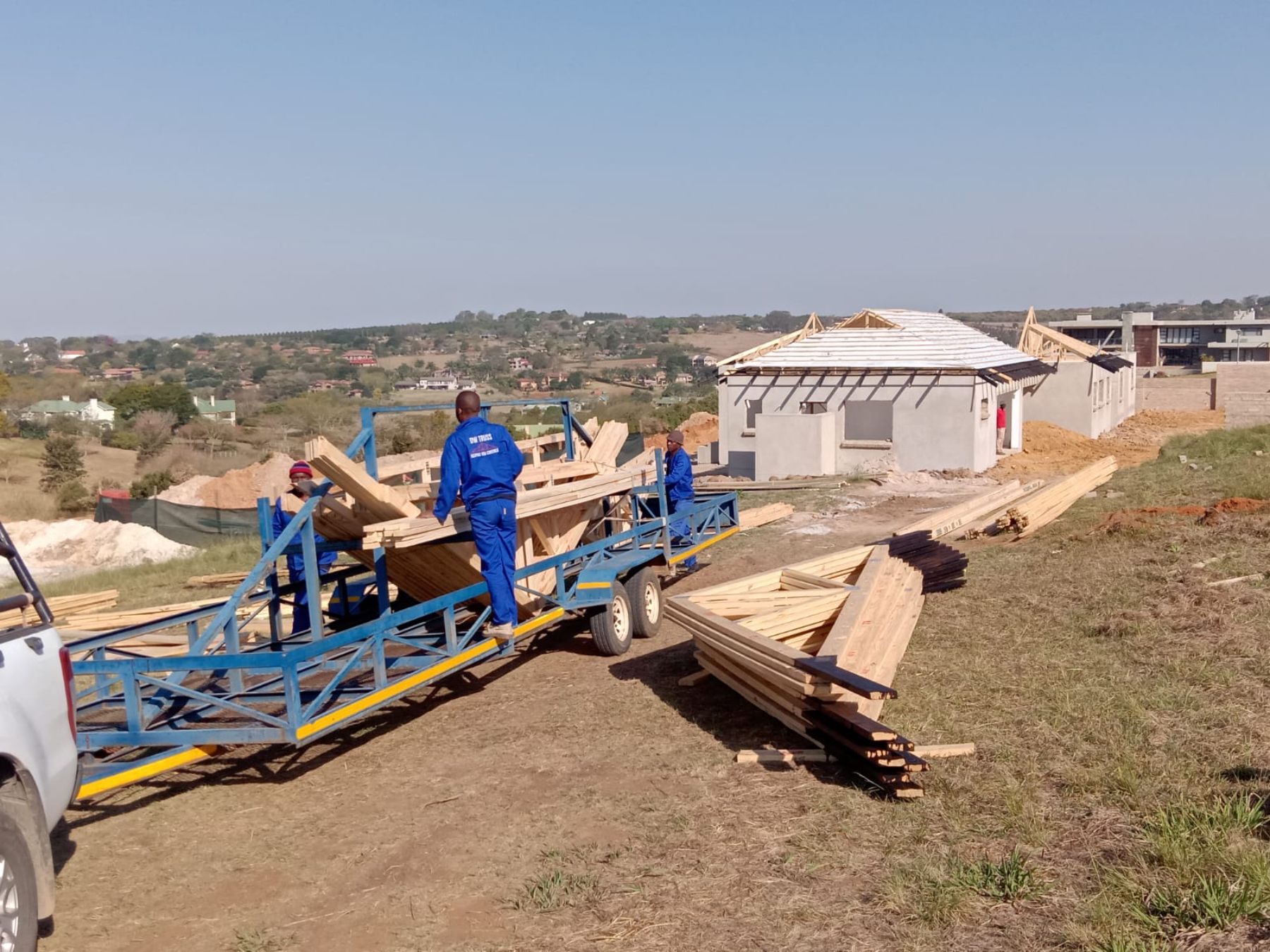 Alpine Timber and Truss construction in progress